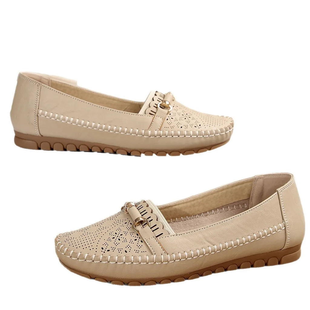 Slip-On Loafer – Freizeit Schuhe mit Lochmuster