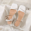 Elegante Damen Sandalen mit Blumen & Blockabsatz