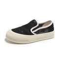 Damen Walking Sneaker – Slip-On Glitzer Casual Schuhe