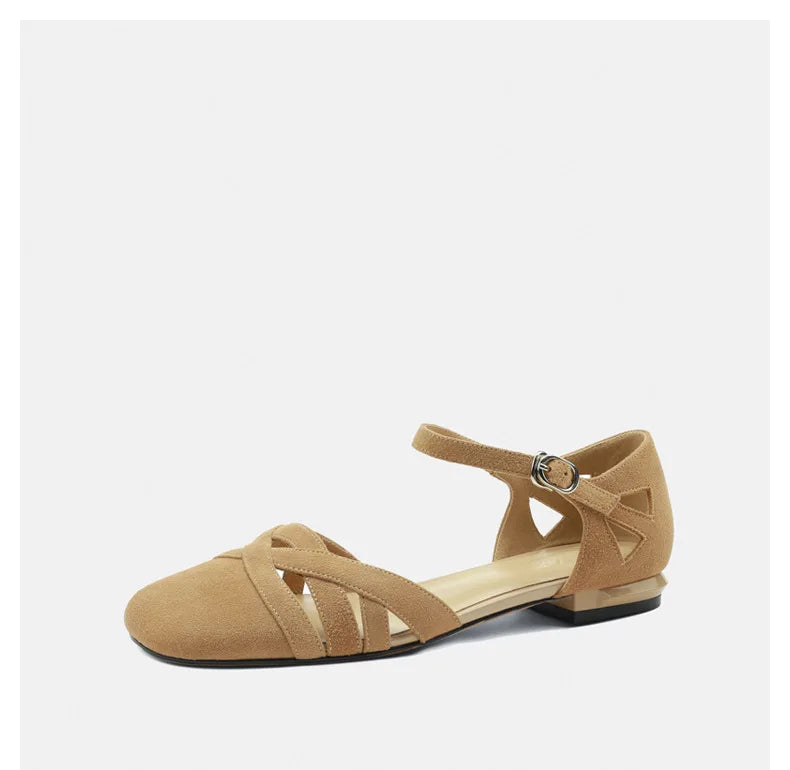 Sandalen mit Plateau – Eckige Zehen, römischer Stil