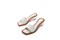 Crystal Sandalen – Peep-Toe Slides mit Absatz