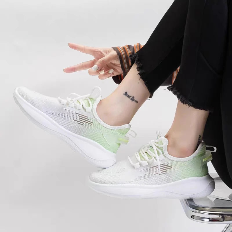 Damen Walking Sneaker mit Farbverlauf