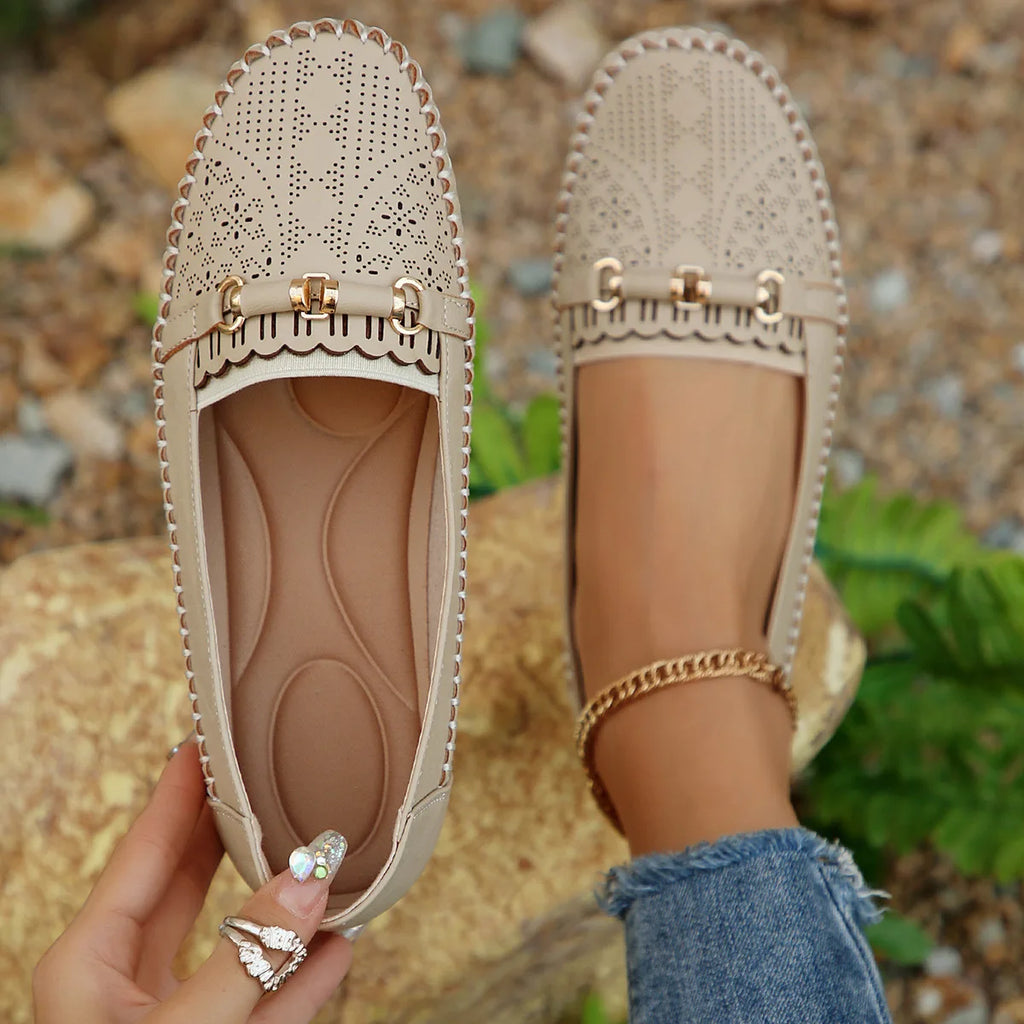 Slip-On Loafer – Freizeit Schuhe mit Lochmuster