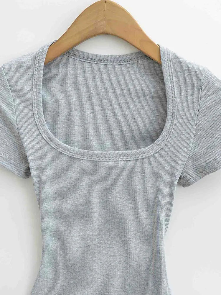 Damen Slim Fit Crop Top