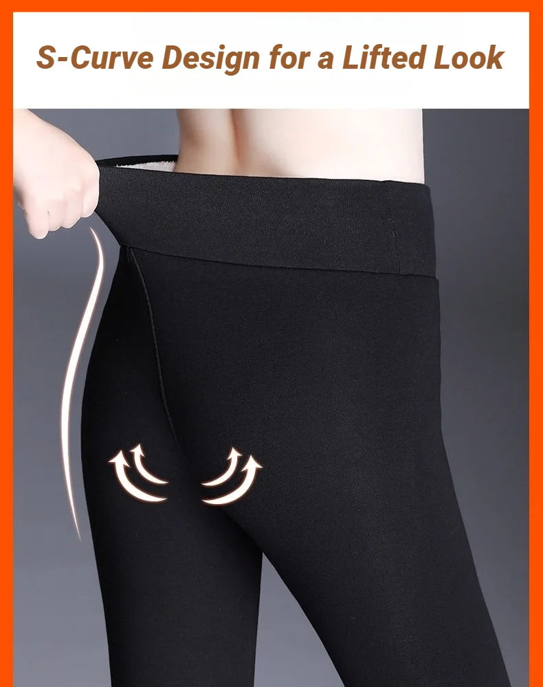 Damen Winter Leggings High Waist – Thermo Fleece & Stretch