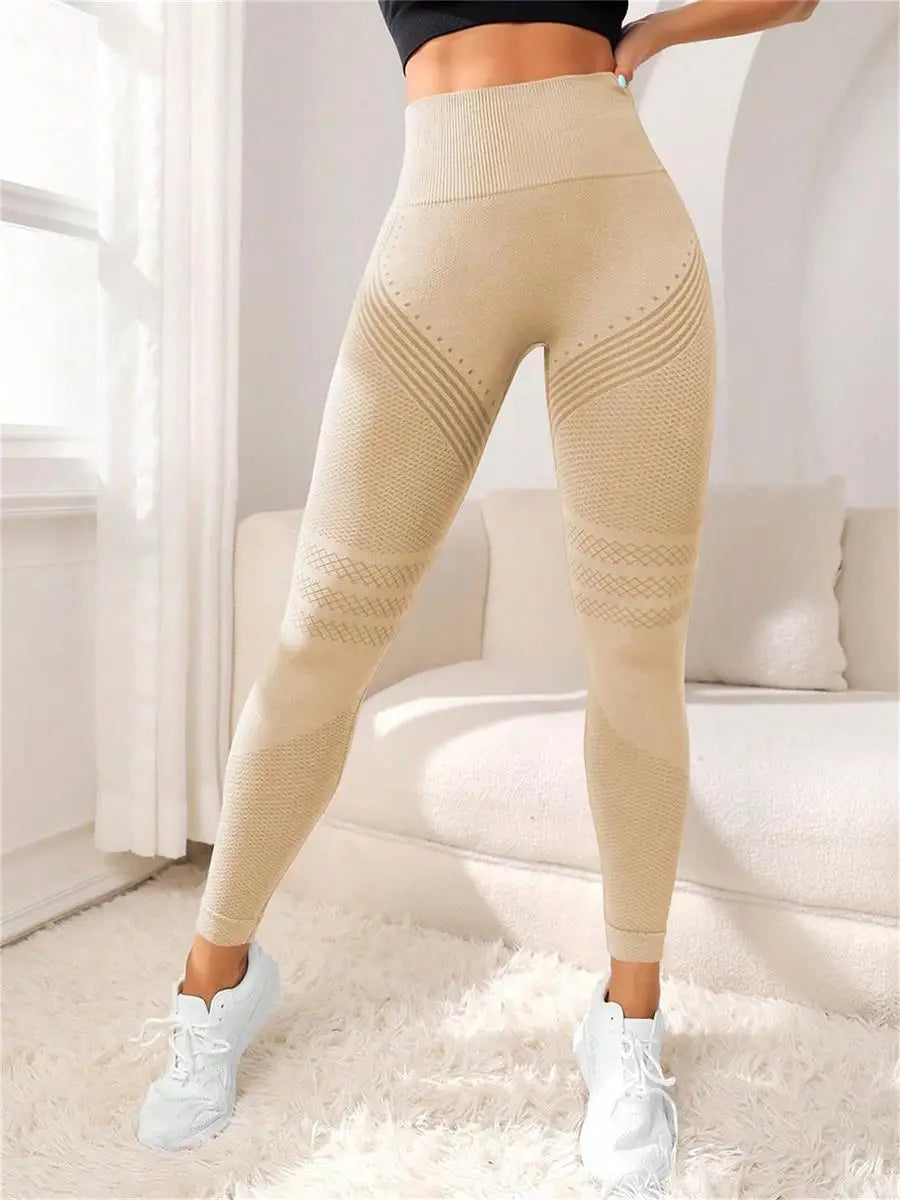 Damen Sport Leggings High Waist – Seamless Hip Lift