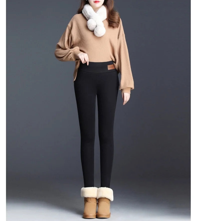 Damen Winter Leggings High Waist – Thermo Fleece & Stretch