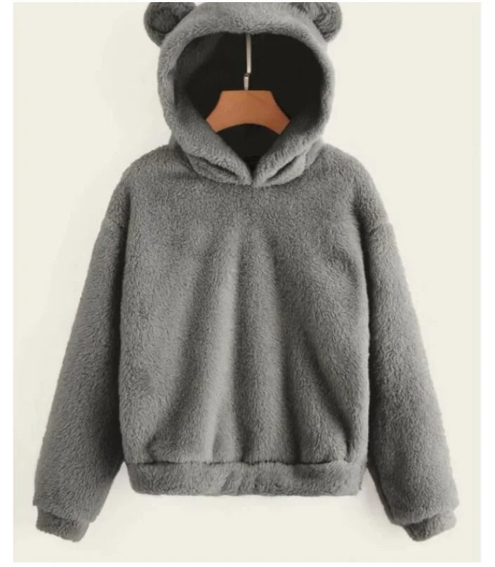 Damen Langarm Hoodie – Kaninchenohren Design