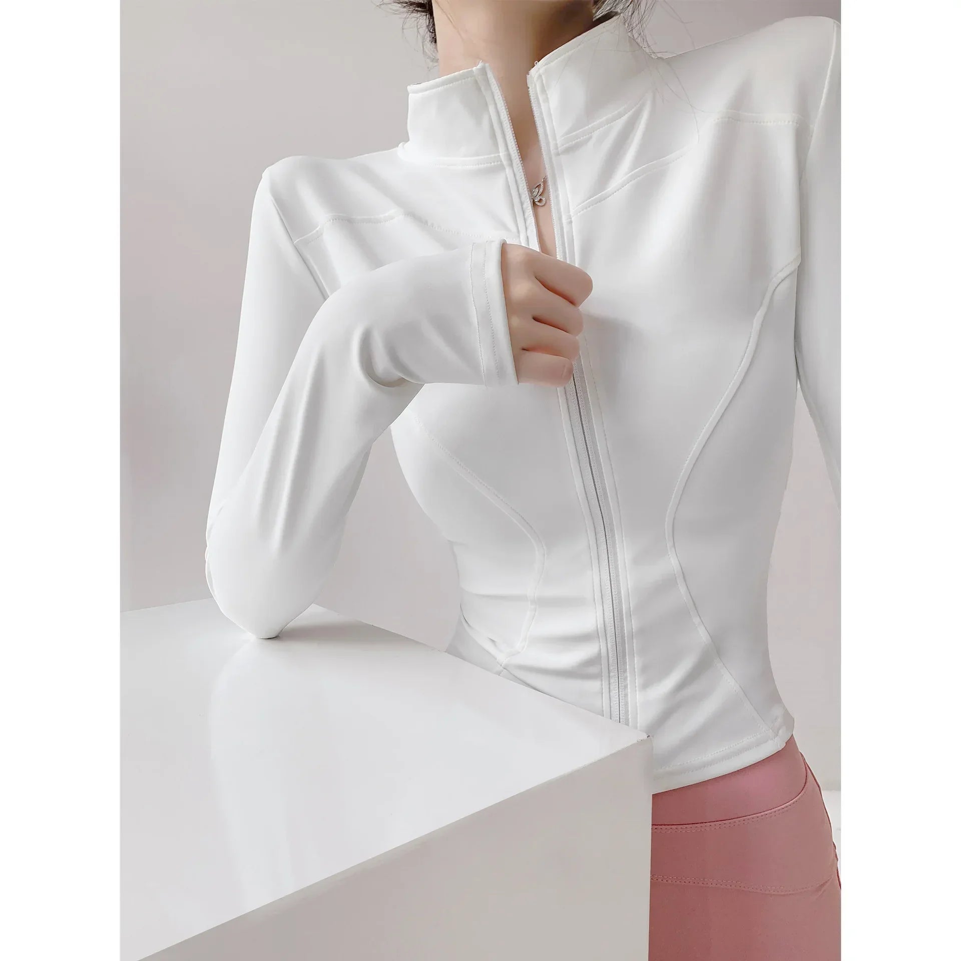 Damen Fitness Jacke mit Reißverschluss