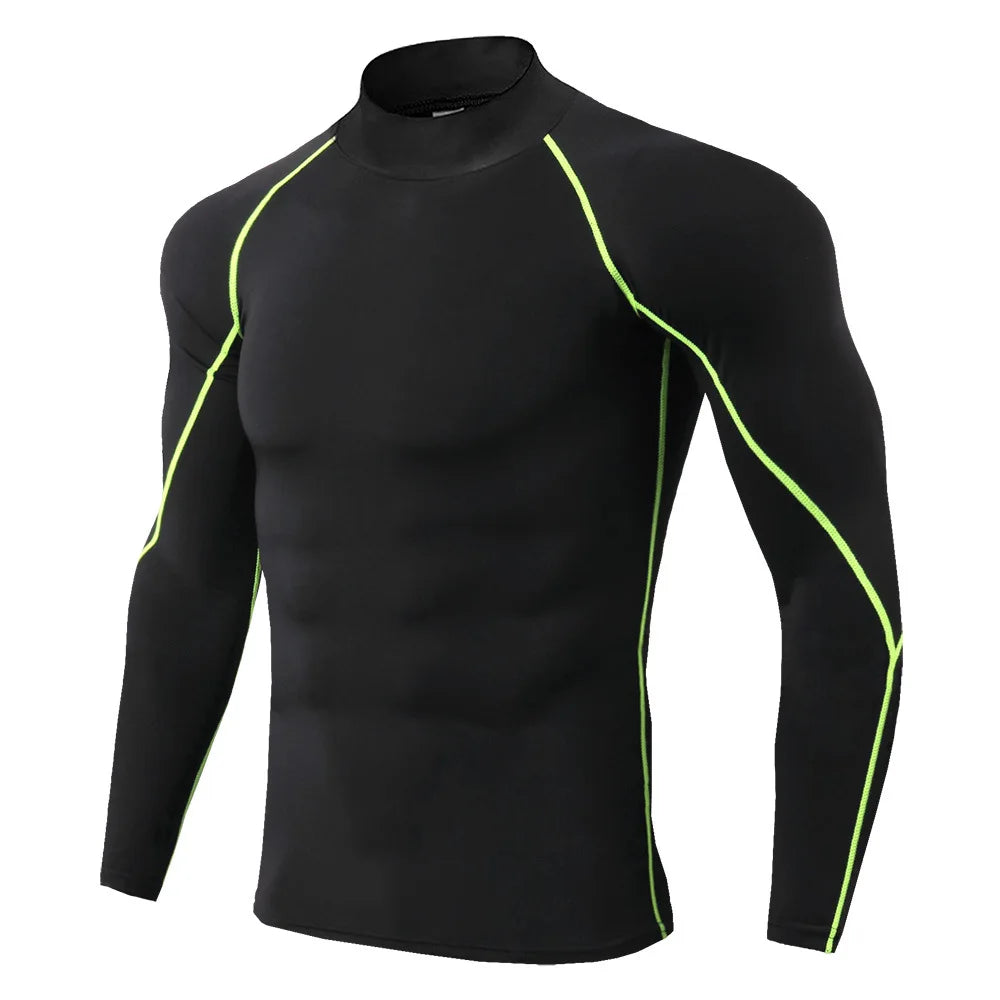 Herren Sport Kompressionsshirt – Langarm Quick Dry