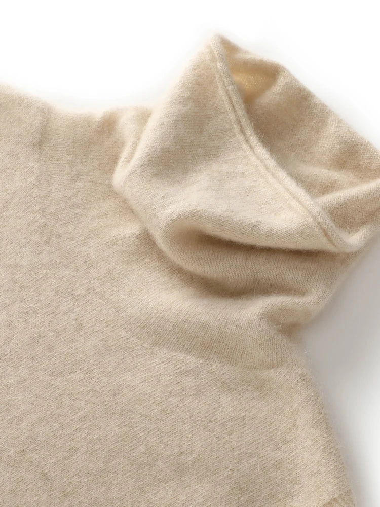 Damen Merino Wool Vest – Turtleneck Knitwear | Ärmelloser Pullover