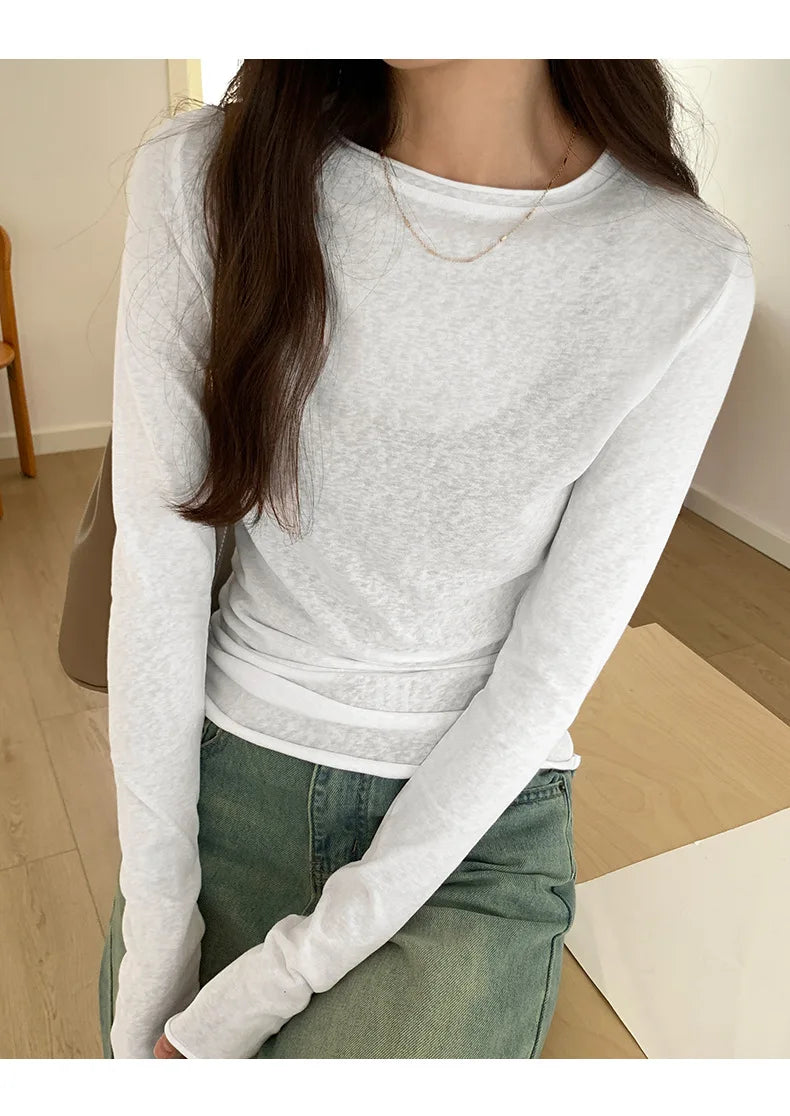 Damen Langarm T-Shirt – Slim Fit