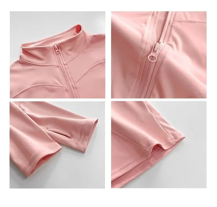 Damen Fitness Jacke mit Reißverschluss