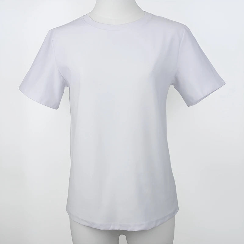 Damen Heavy Cotton Tee – Y2K Style Kurzarm Shirt