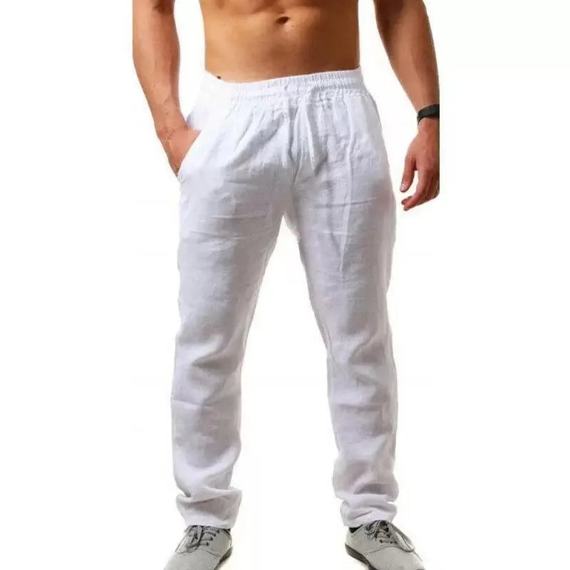 Herren Sommer Hose – Baumwolle - Leinen