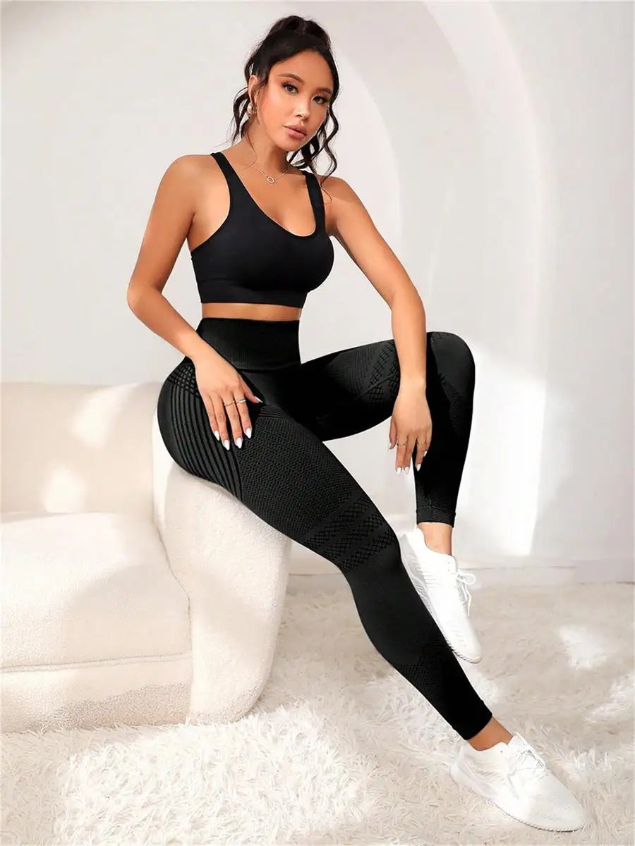 Damen Sport Leggings High Waist – Seamless Hip Lift