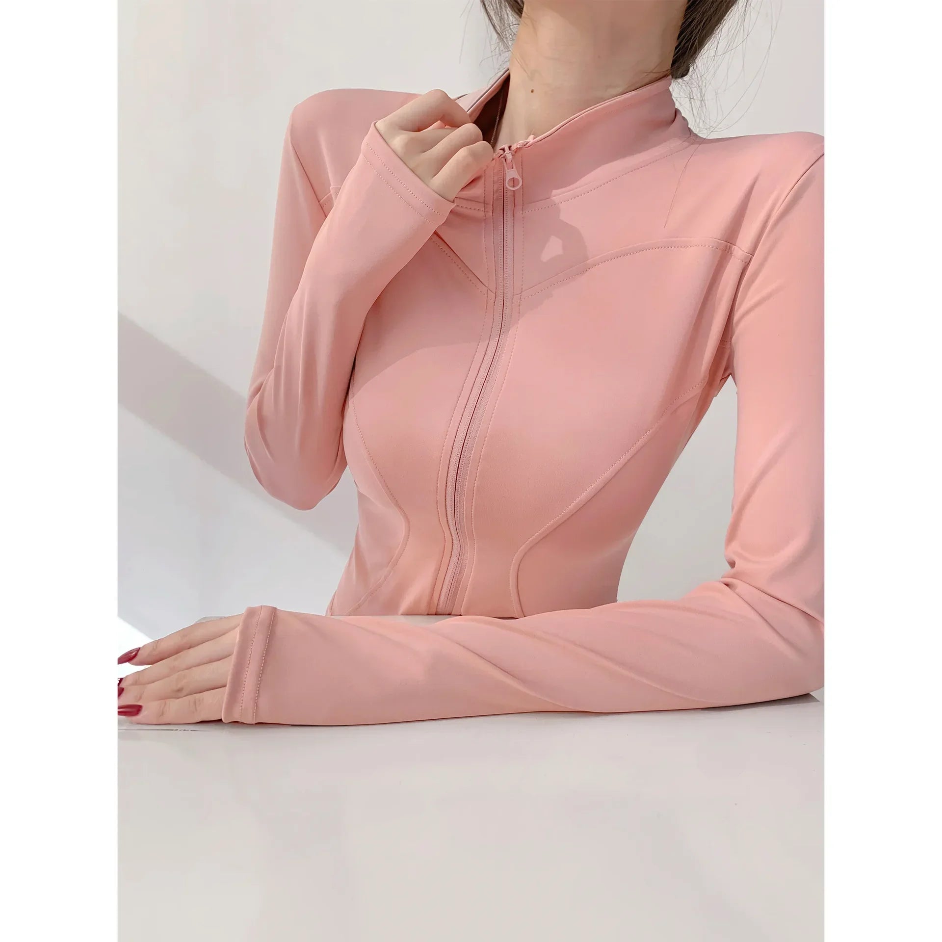 Damen Fitness Jacke mit Reißverschluss
