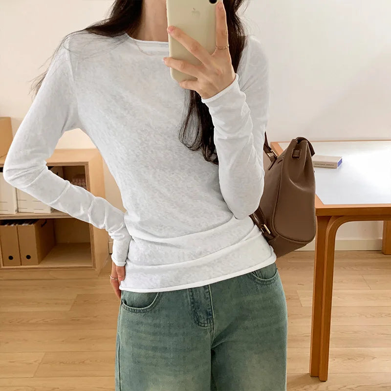 Damen Langarm T-Shirt – Slim Fit