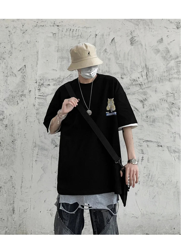 Oversize T-Shirt – Harajuku Cat Print | Japan Style