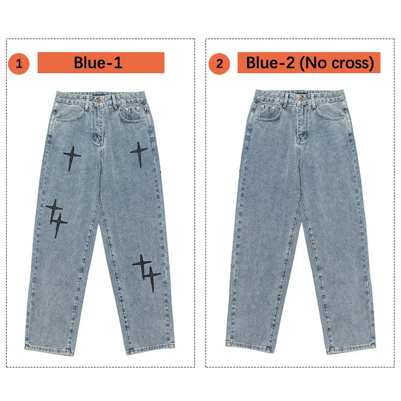 Herren Wide Leg Baggy Jeans