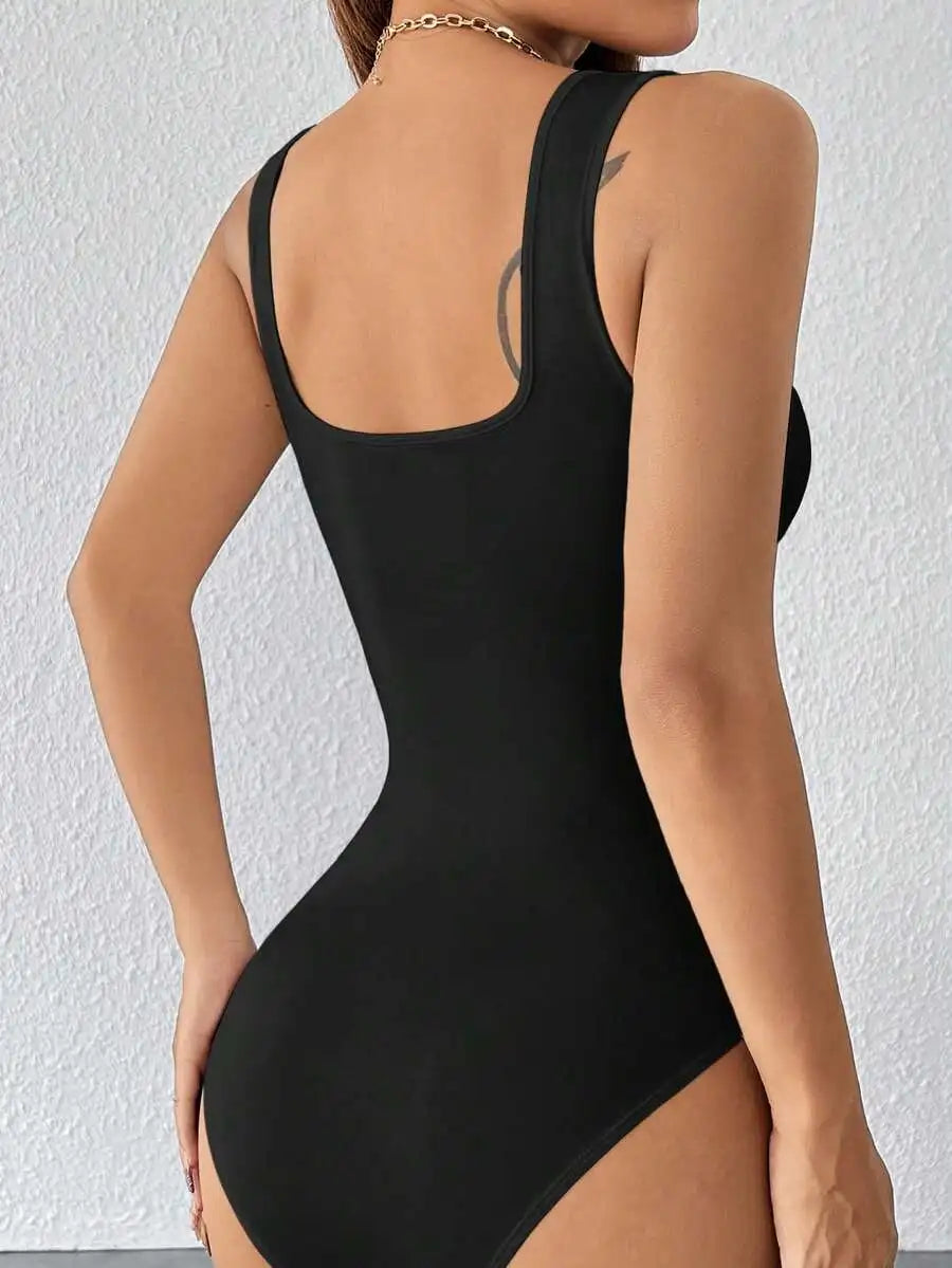 Damen Stretch Bodysuit – Wide Strap