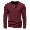 Herren Slim Fit Langarm Shirt – Baumwolle