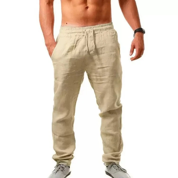 Herren Sommer Hose – Baumwolle - Leinen
