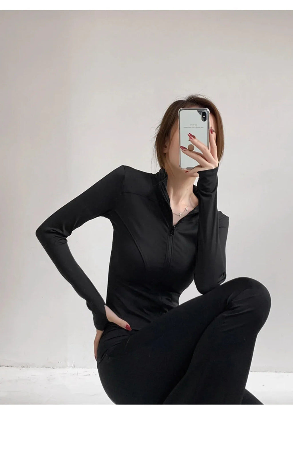 Damen Fitness Jacke mit Reißverschluss