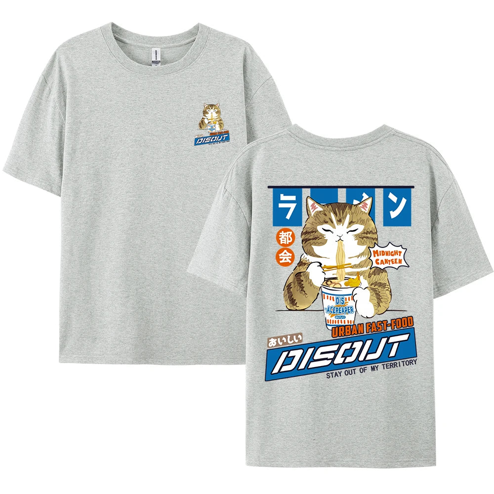 Oversize T-Shirt – Harajuku Cat Print | Japan Style