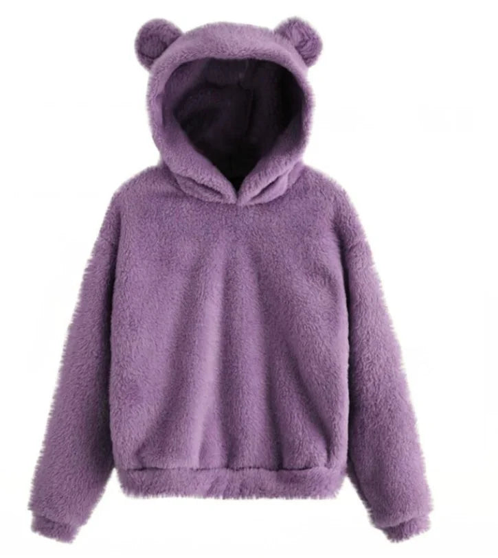 Damen Langarm Hoodie – Kaninchenohren Design