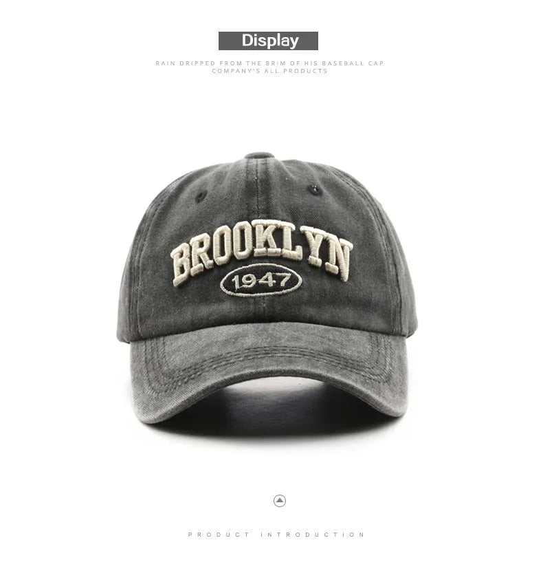 Brooklyn Alphabet Baseball Cap – Cotton Snapback Hat
