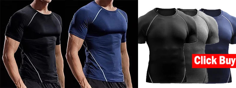Herren Sport Kompressionsshirt – Langarm Quick Dry