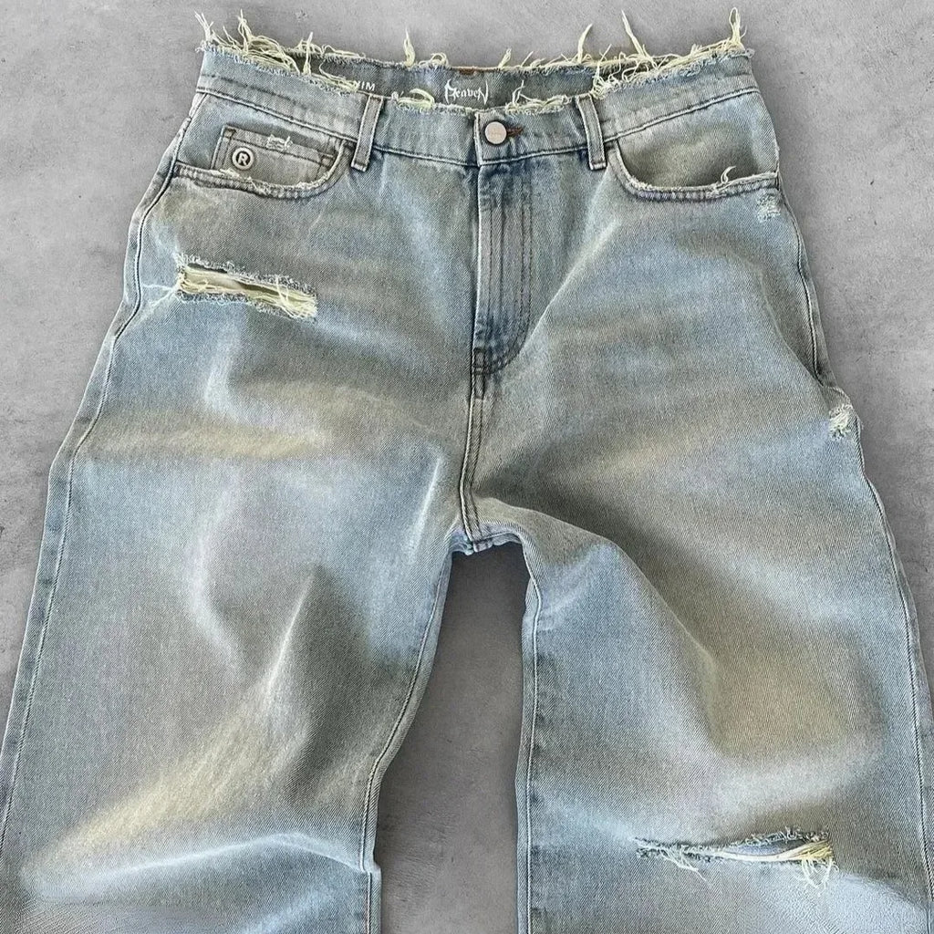 Herren Loose Straight Jeans