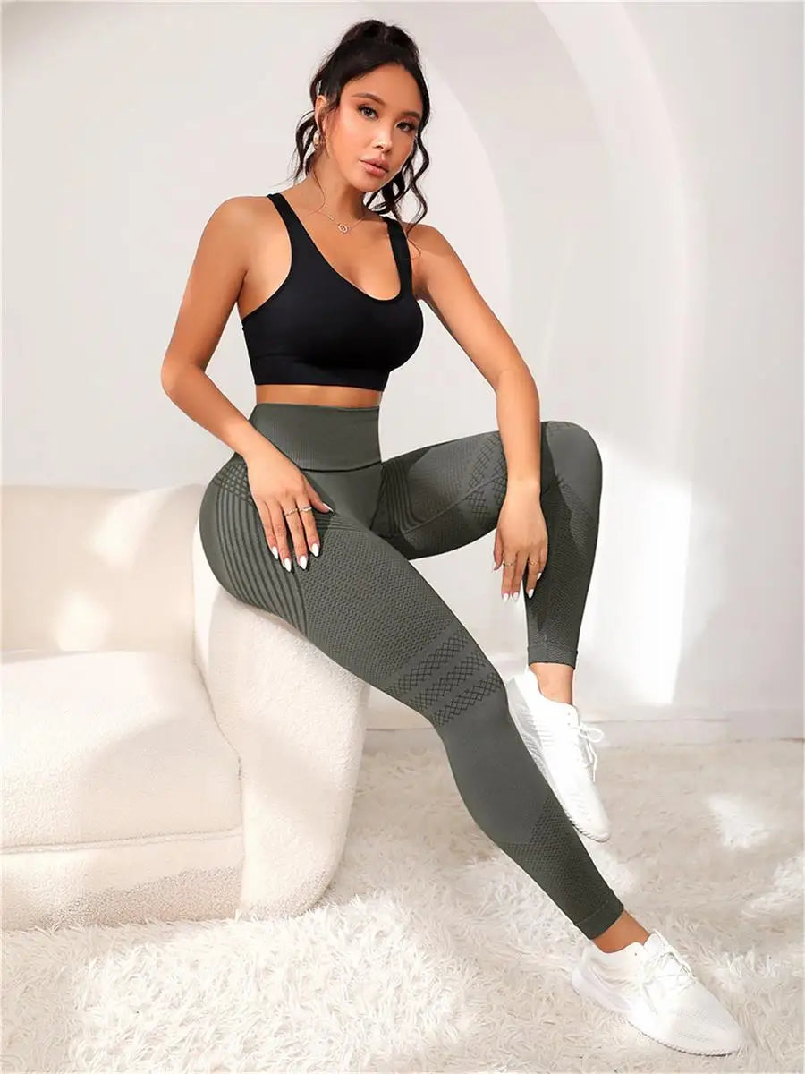 Damen Sport Leggings High Waist – Seamless Hip Lift