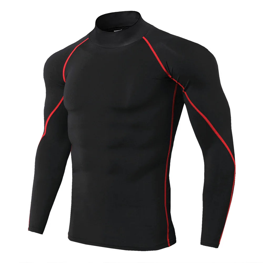 Herren Sport Kompressionsshirt – Langarm Quick Dry
