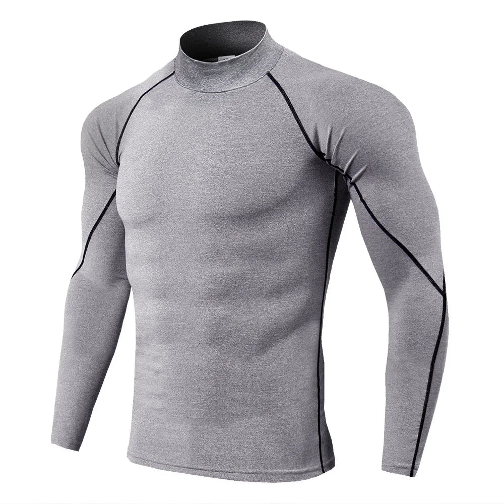 Herren Sport Kompressionsshirt – Langarm Quick Dry
