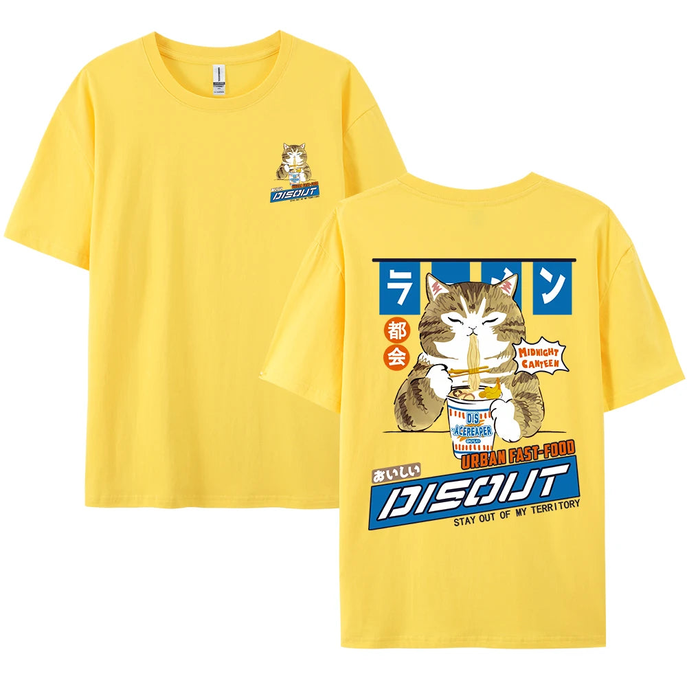 Oversize T-Shirt – Harajuku Cat Print | Japan Style