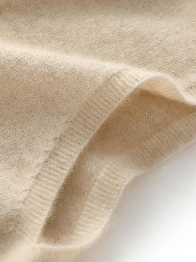 Damen Merino Wool Vest – Turtleneck Knitwear | Ärmelloser Pullover