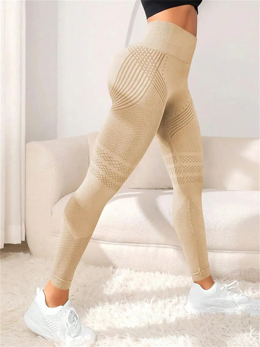 Damen Sport Leggings High Waist – Seamless Hip Lift