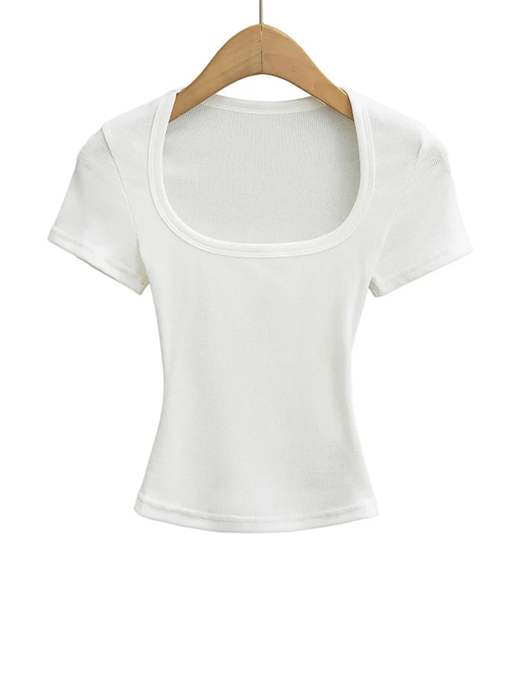 Damen Slim Fit Crop Top