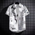 Herren Sommer Kurzarm Hemd – Hong Kong Street Style