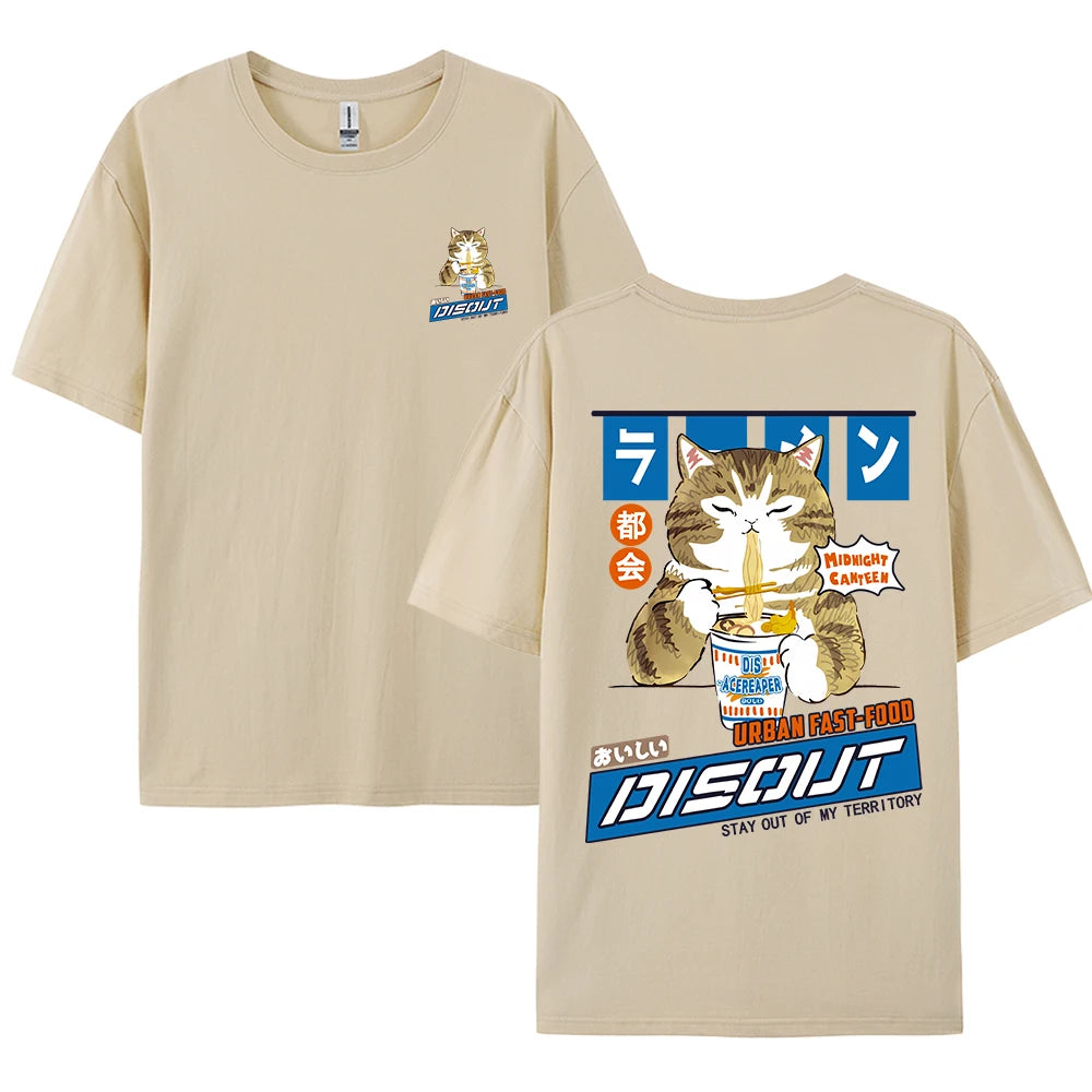 Oversize T-Shirt – Harajuku Cat Print | Japan Style