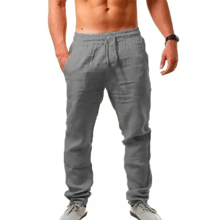Herren Sommer Hose – Baumwolle - Leinen