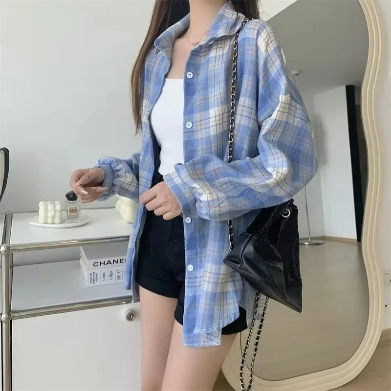 Damen Karohemd – Vintage Preppy Style