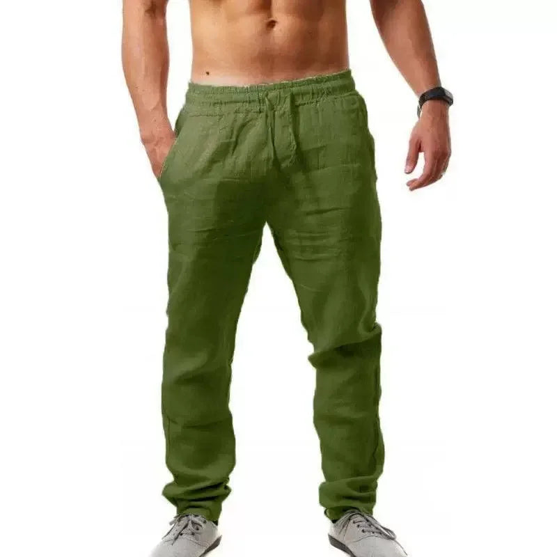 Herren Sommer Hose – Baumwolle - Leinen