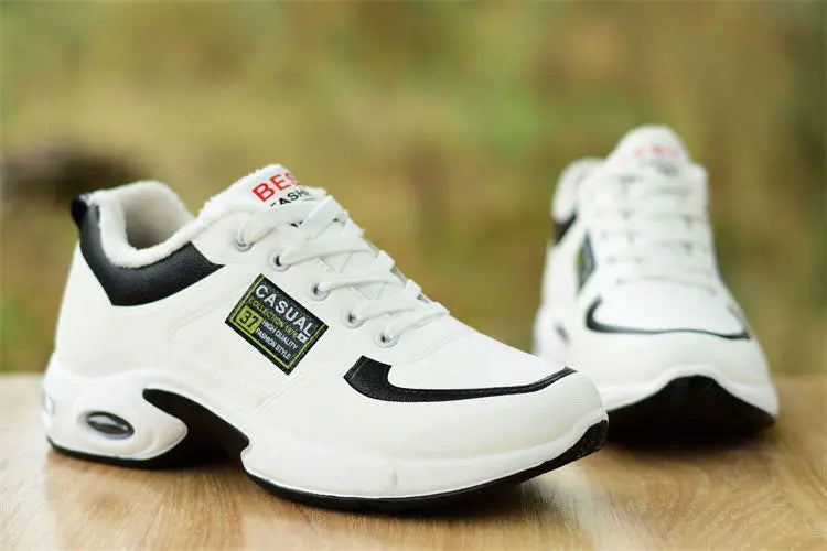 Trend Sportschuhe – Schnürsneaker mit dicker Sohle rutschfest