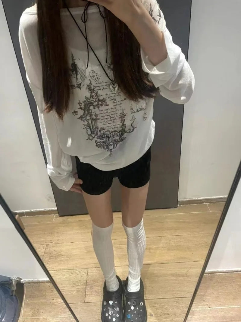 Damen Oversize Langarm Shirt