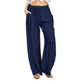 Damen Leinen Hose – Loose Fit | Elastischer Bund