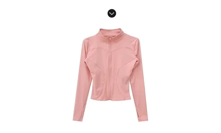 Damen Fitness Jacke mit Reißverschluss