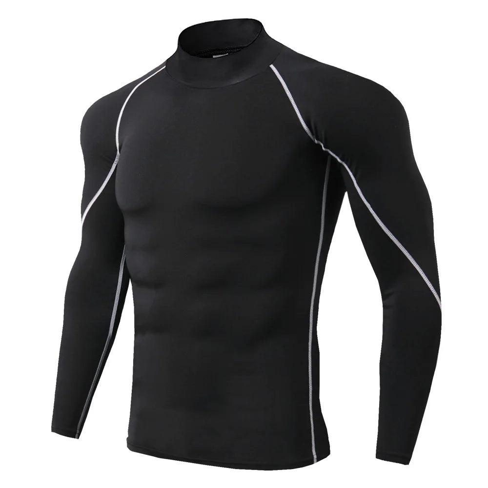 Herren Sport Kompressionsshirt – Langarm Quick Dry